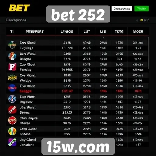 Comparativo das opções de apostas disponíveis na bet 252
